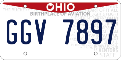 OH license plate GGV7897