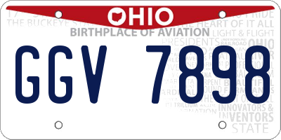 OH license plate GGV7898