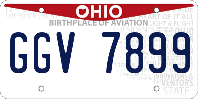 OH license plate GGV7899