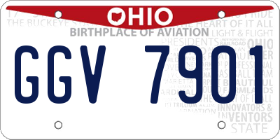 OH license plate GGV7901
