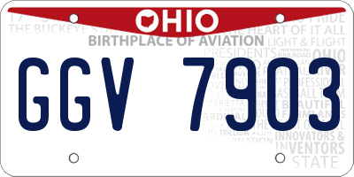 OH license plate GGV7903