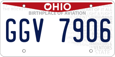 OH license plate GGV7906