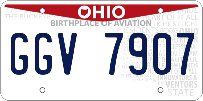 OH license plate GGV7907
