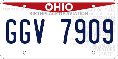 OH license plate GGV7909