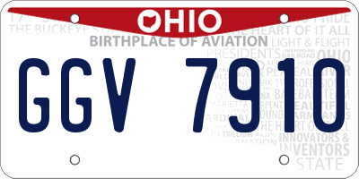 OH license plate GGV7910