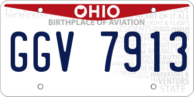 OH license plate GGV7913