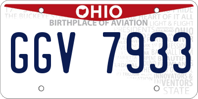 OH license plate GGV7933