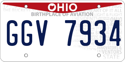 OH license plate GGV7934