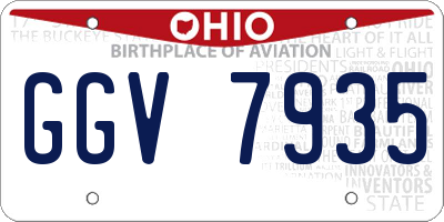 OH license plate GGV7935