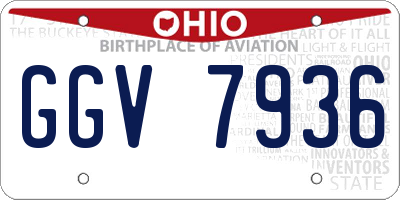 OH license plate GGV7936