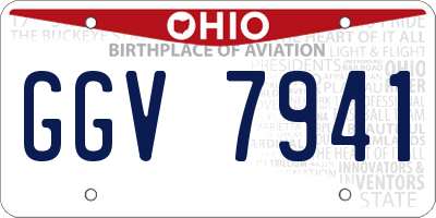 OH license plate GGV7941
