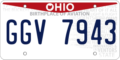 OH license plate GGV7943
