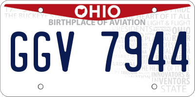 OH license plate GGV7944