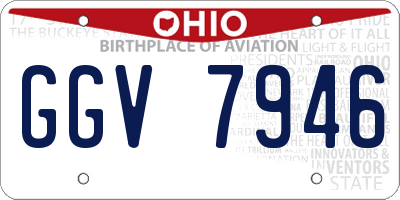 OH license plate GGV7946