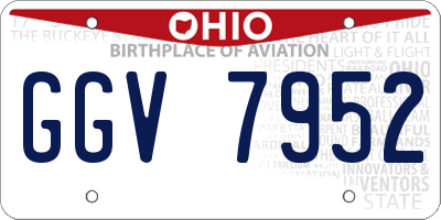 OH license plate GGV7952