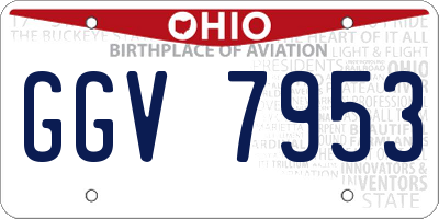 OH license plate GGV7953
