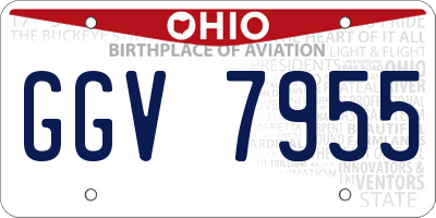 OH license plate GGV7955