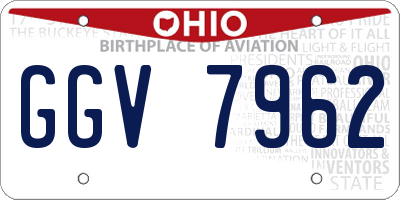 OH license plate GGV7962