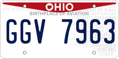 OH license plate GGV7963