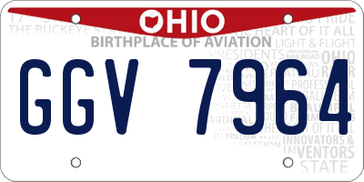 OH license plate GGV7964