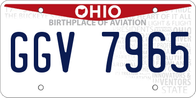 OH license plate GGV7965