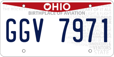 OH license plate GGV7971