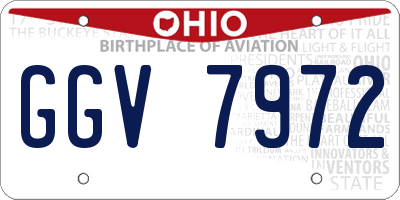 OH license plate GGV7972