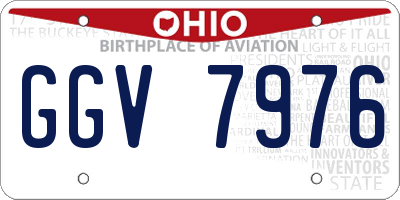 OH license plate GGV7976