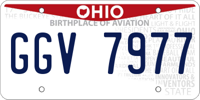 OH license plate GGV7977