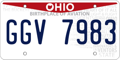 OH license plate GGV7983