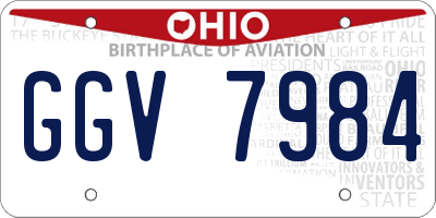 OH license plate GGV7984