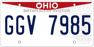 OH license plate GGV7985
