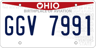 OH license plate GGV7991