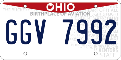 OH license plate GGV7992