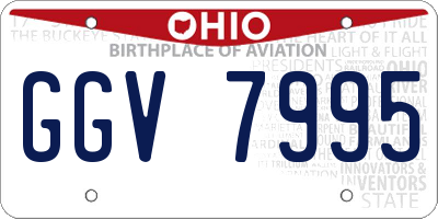 OH license plate GGV7995
