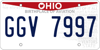 OH license plate GGV7997