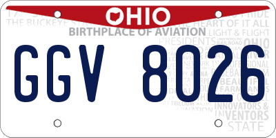 OH license plate GGV8026