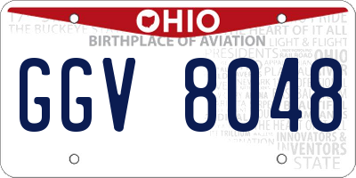 OH license plate GGV8048