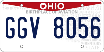OH license plate GGV8056