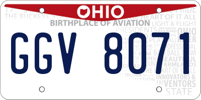OH license plate GGV8071