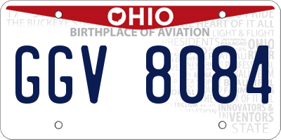 OH license plate GGV8084