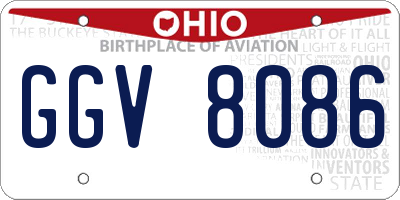 OH license plate GGV8086