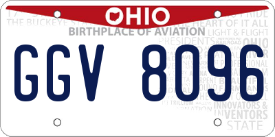 OH license plate GGV8096