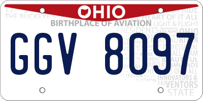 OH license plate GGV8097