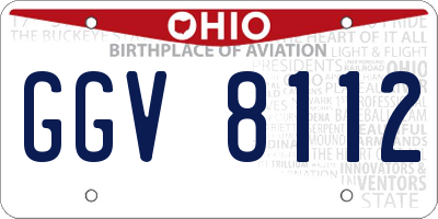 OH license plate GGV8112