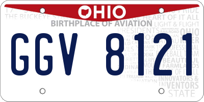 OH license plate GGV8121