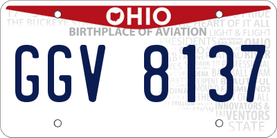 OH license plate GGV8137