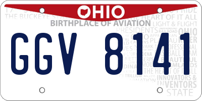 OH license plate GGV8141