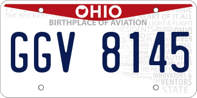 OH license plate GGV8145