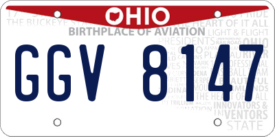 OH license plate GGV8147